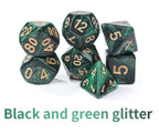 Acrylic Star Glitter DND Dice Set + Dice Tray