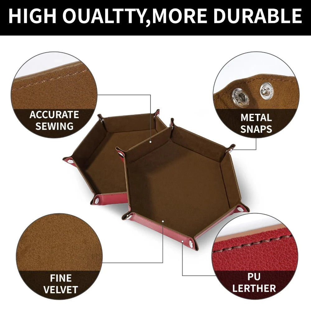 Acrylic two-color mix and match dnd dice set + dice tray