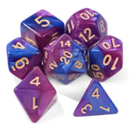 Acrylic two-color mix and match dnd dice set + dice tray