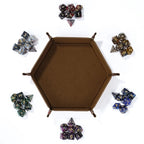 Acrylic two-color mix and match dnd dice set + dice tray