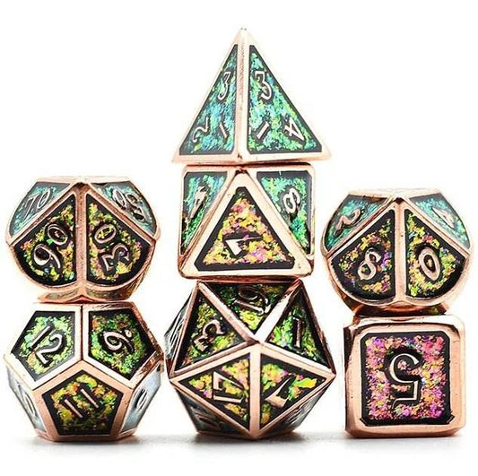 Adventurer Dwarven Metal Plating Dice Set - 