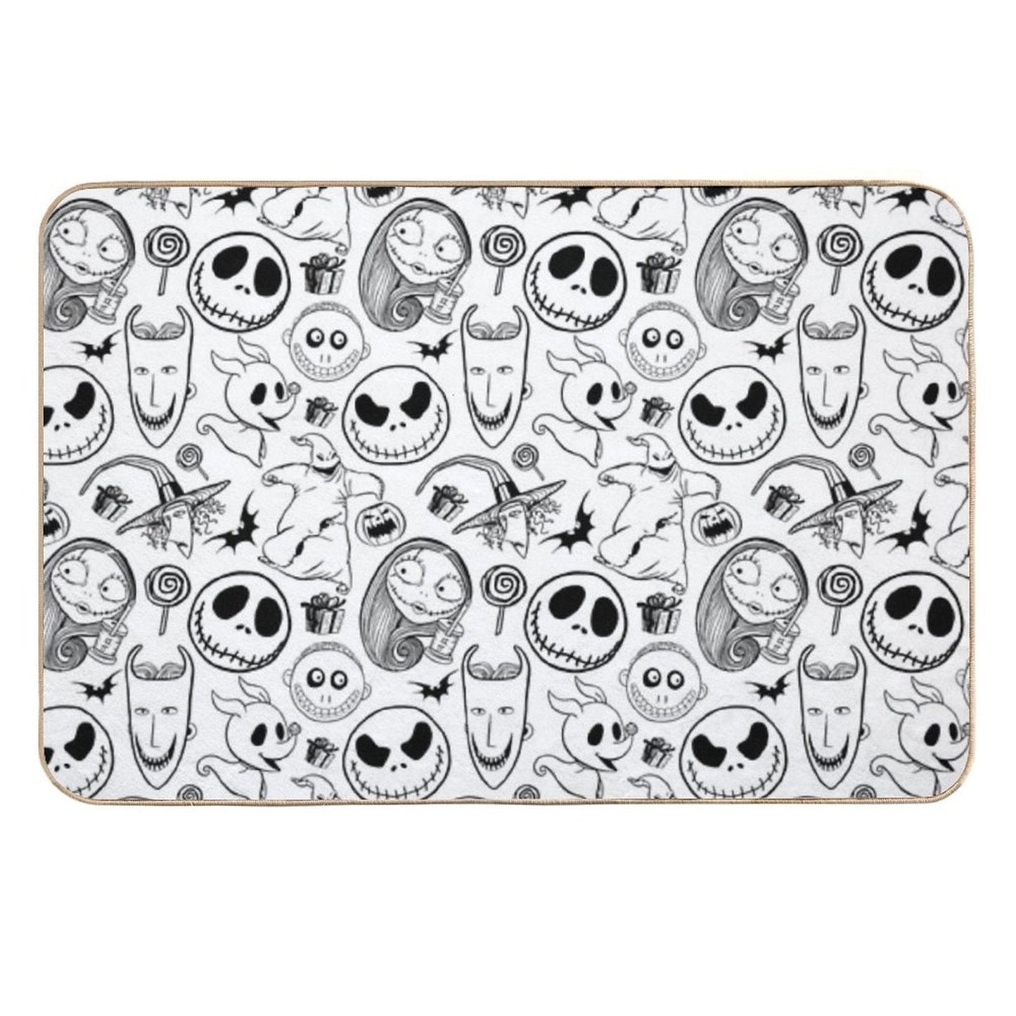 Nightmare before Christmas Pattern  Slip-Resistant Bath Mat