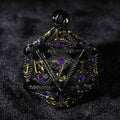 Amethyst Dragon's Eye Metal D20 Dice Cage + Mini Dice Set