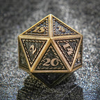 Ancient Bronze Dragon Scale Metal DND Dice Set