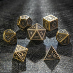Ancient Bronze Dragon Scale Metal DND Dice Set