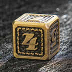 Ancient Bronze Dragon Scale Metal DND Dice Set