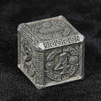 Ancient Greek Textured Metal DND Dice Set