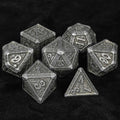 Ancient Greek Textured Metal DND Dice Set