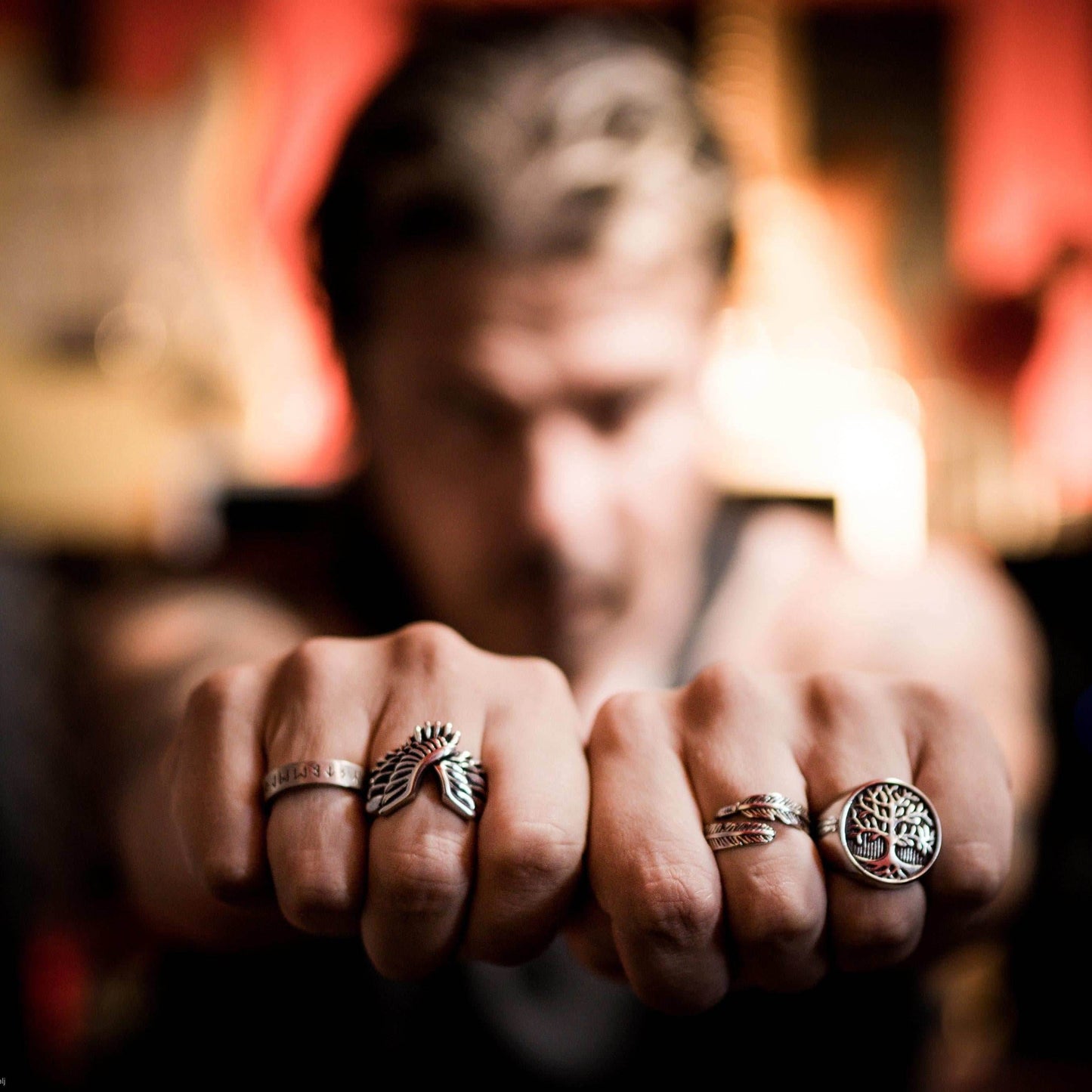 Angel Wing Stainless Steel Beast Ring - Stainless Steel / 7
