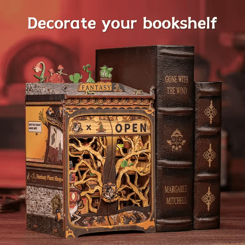 Fantasy Dollhouse Book Nook Kit - Miniature Wizardi Roombox Kit - 