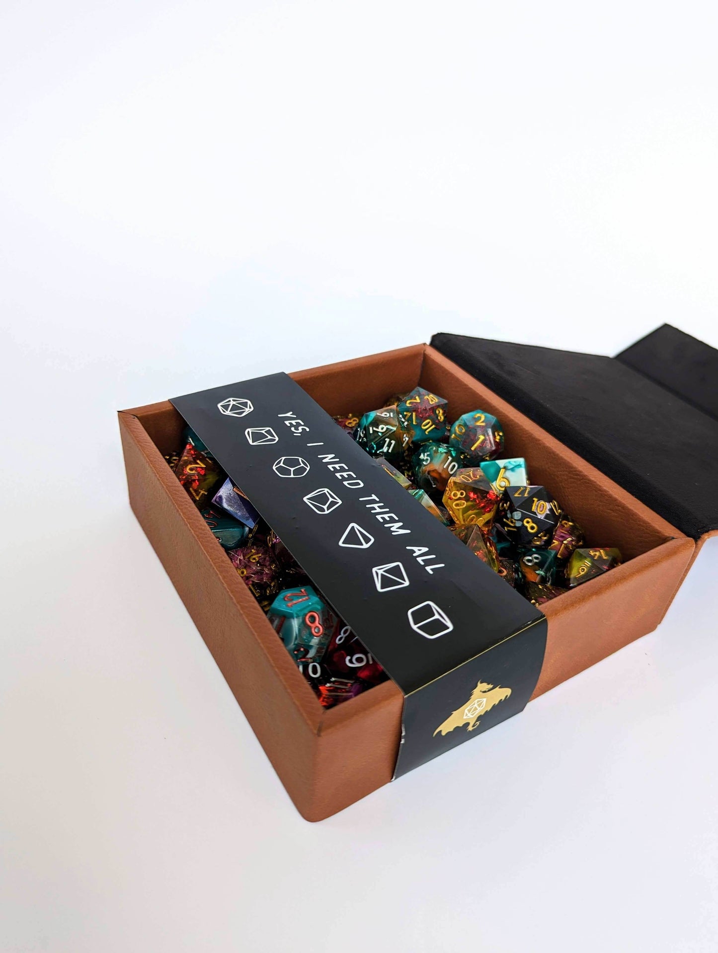 Kraken of Holding - D&D - Vegan Leather Dice Box - Chestnut