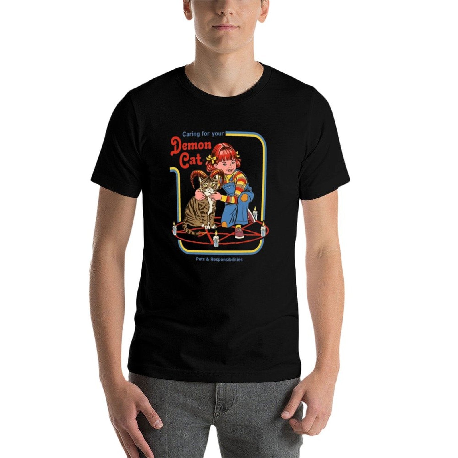 Caring For Your Demon Cat  Affordable Price T-Shirt