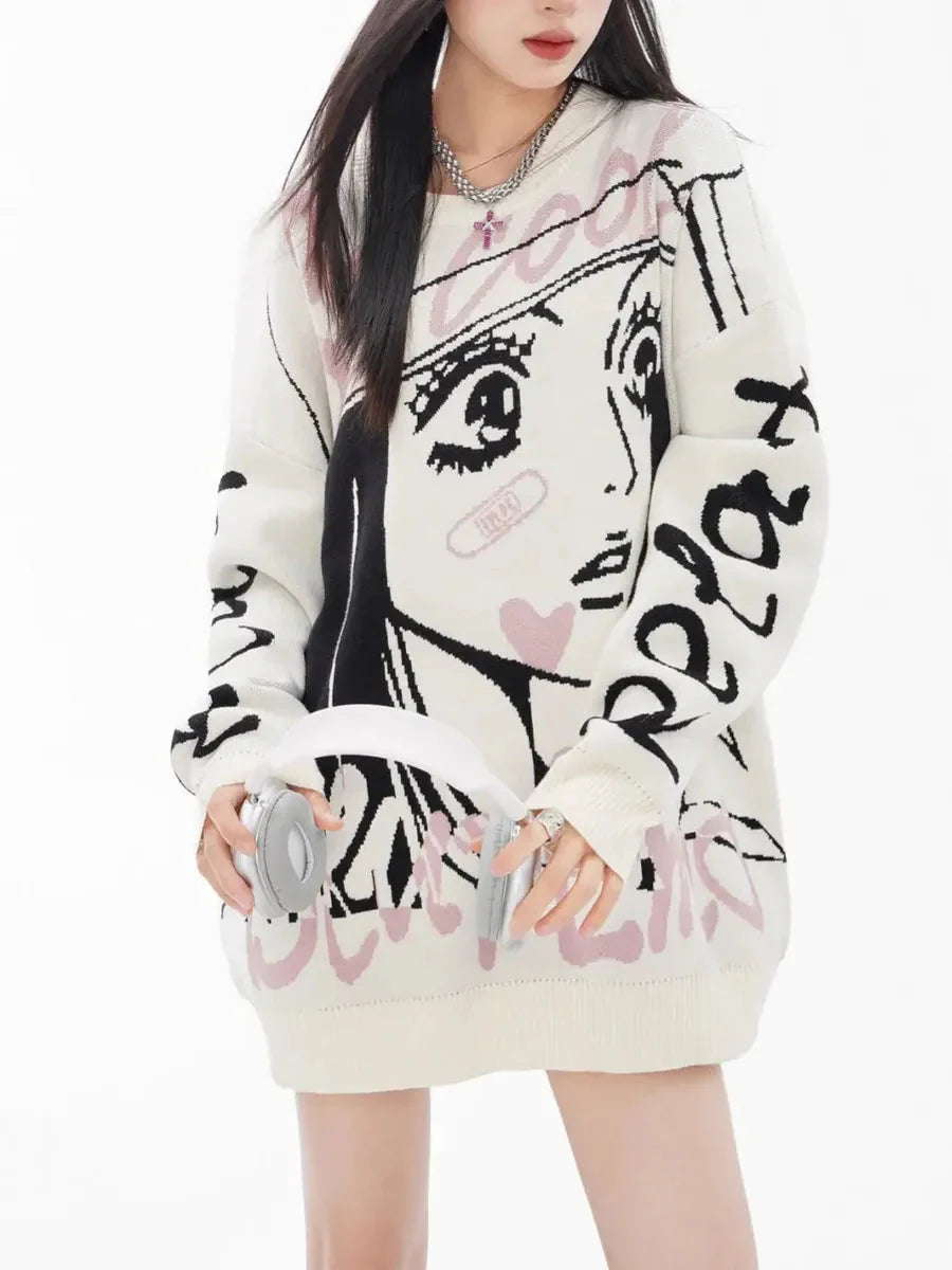'Manga Girl‘ Anime Girls Streetstyle Oversized Sweater
