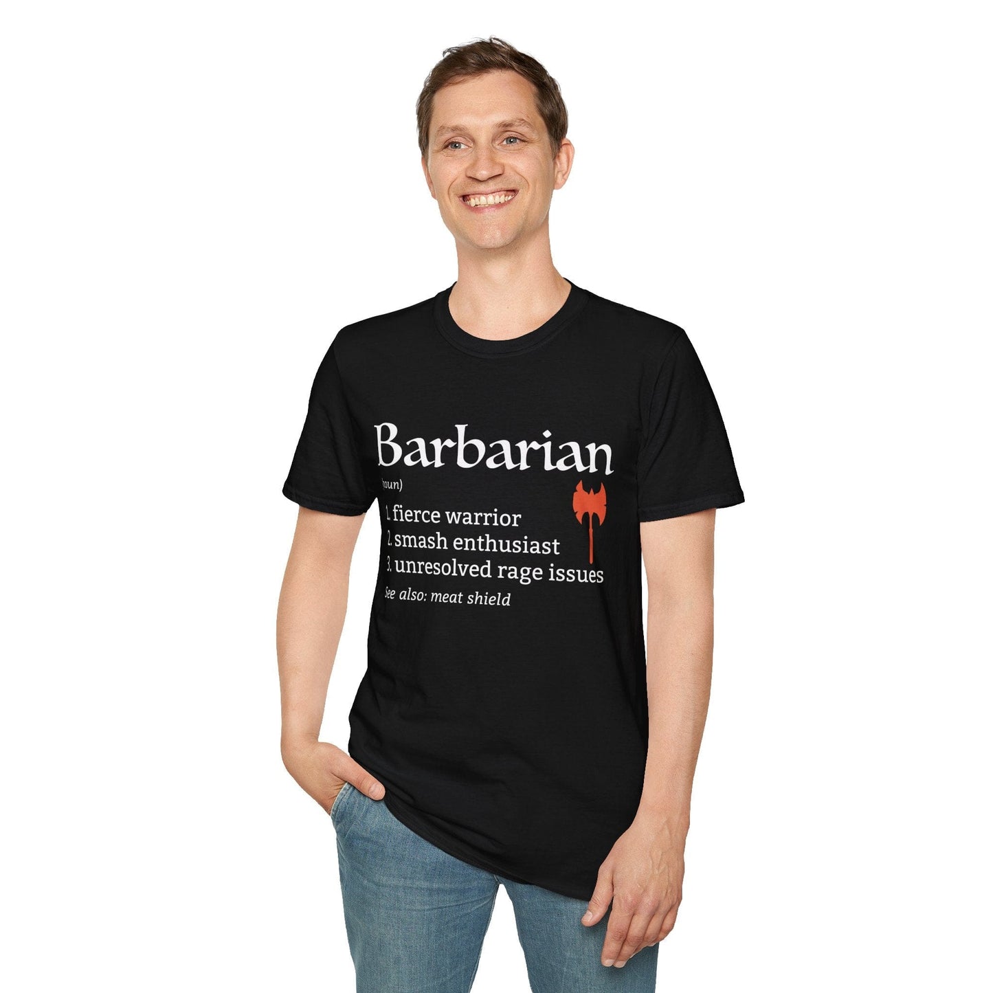 Barbarian Class Definition T-Shirt – Funny DnD Definition Tee
