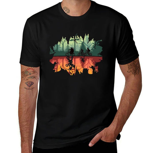 Stranger Things (The Upside Down)  Oversized Silhouette T-Shirt