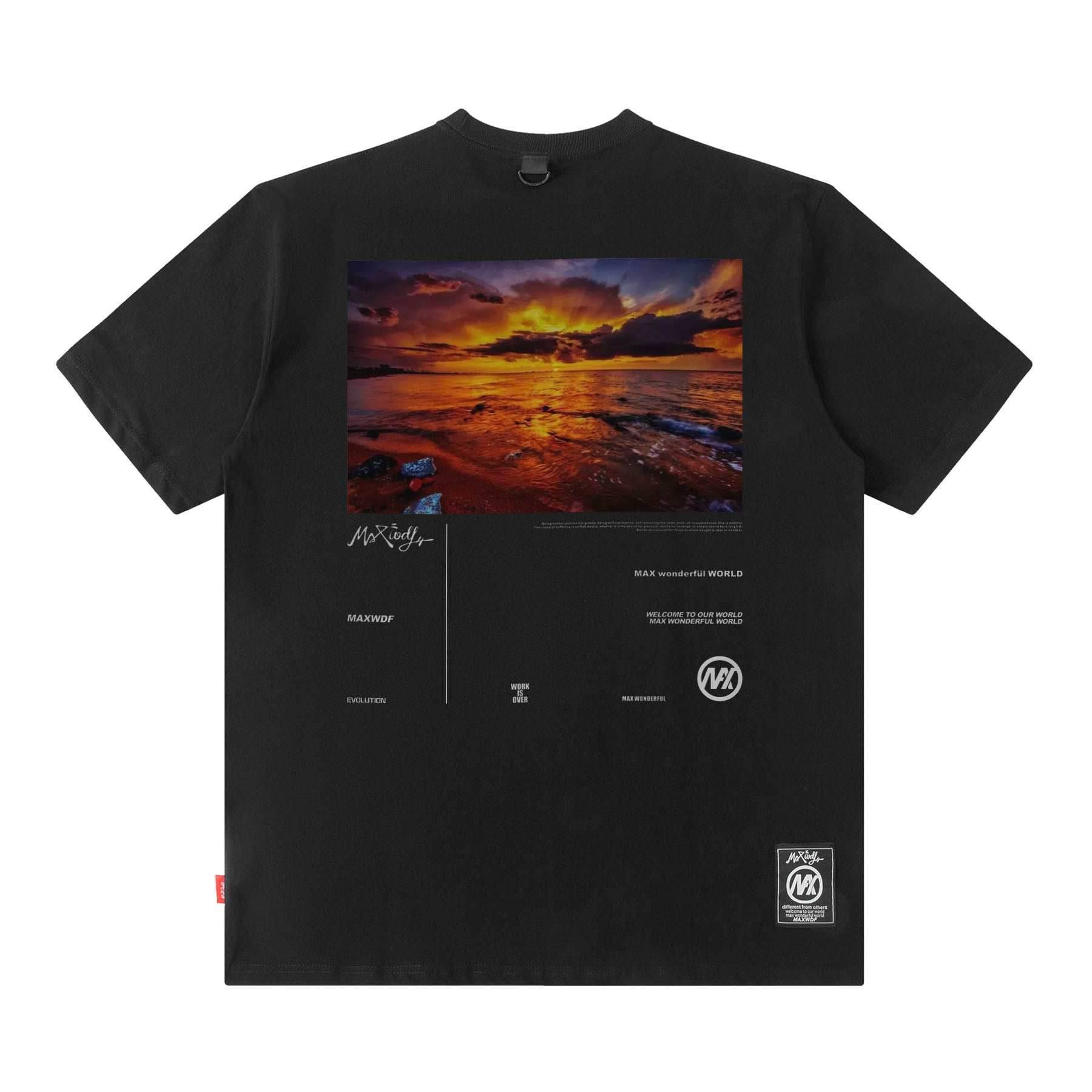 Sunset Beach Tee - Black / S