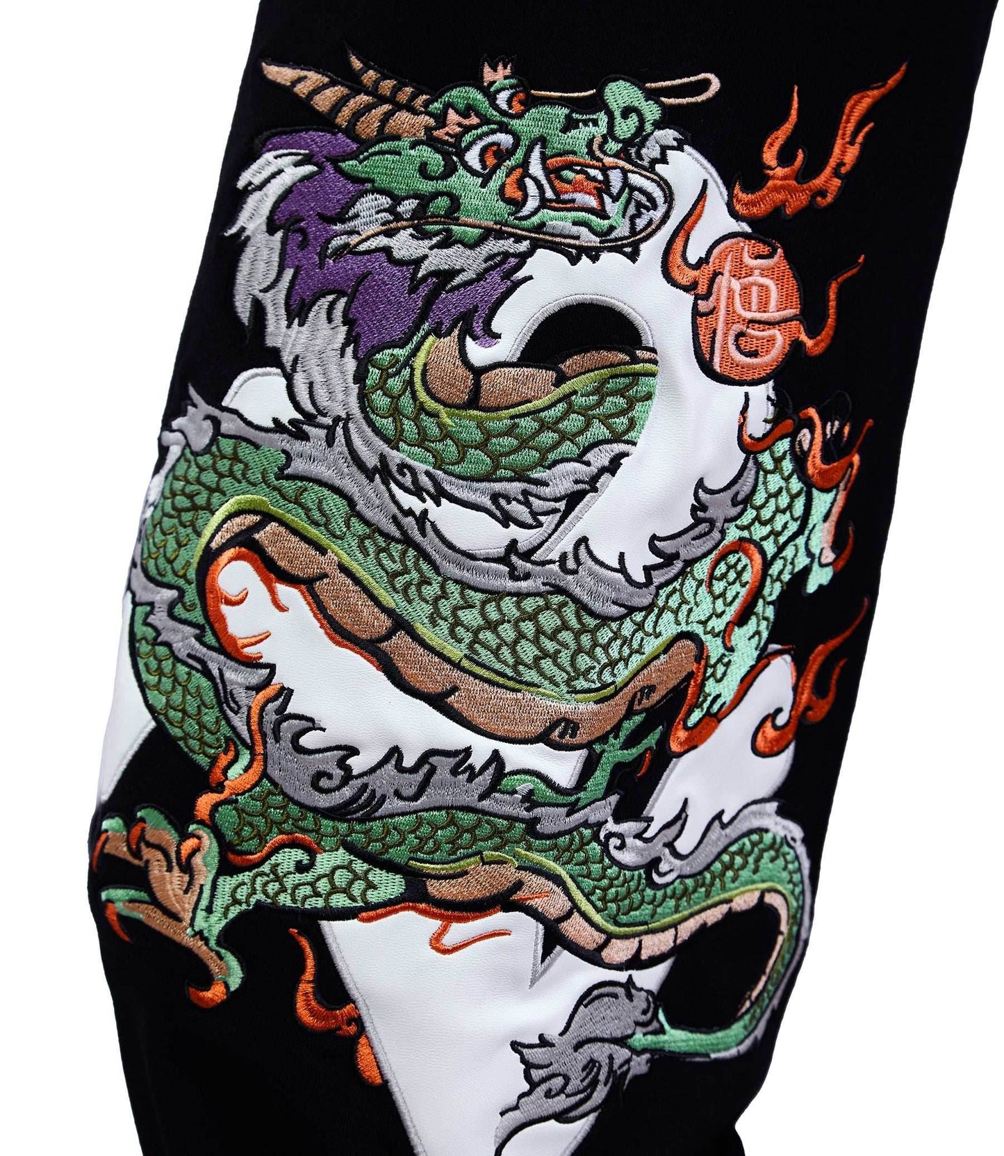 YEP6 Cloud Dragon Embroidery Sweatpants - S