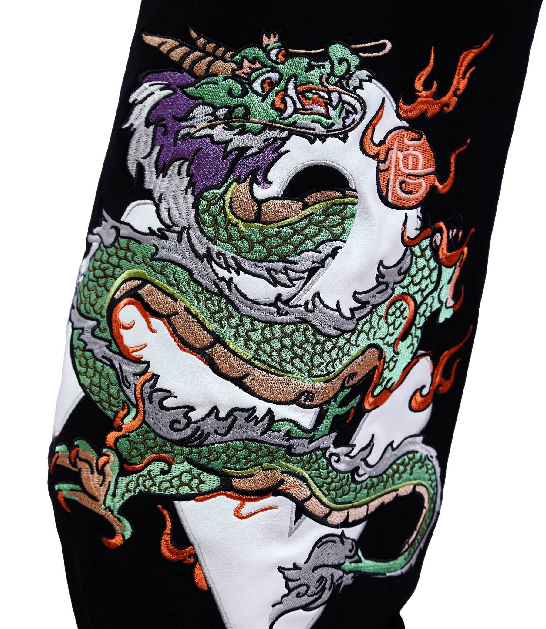 YEP6 Cloud Dragon Embroidery Sweatpants - S