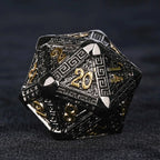 Black Gold Metal DND Dice Set