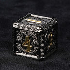 Black Gold Metal DND Dice Set