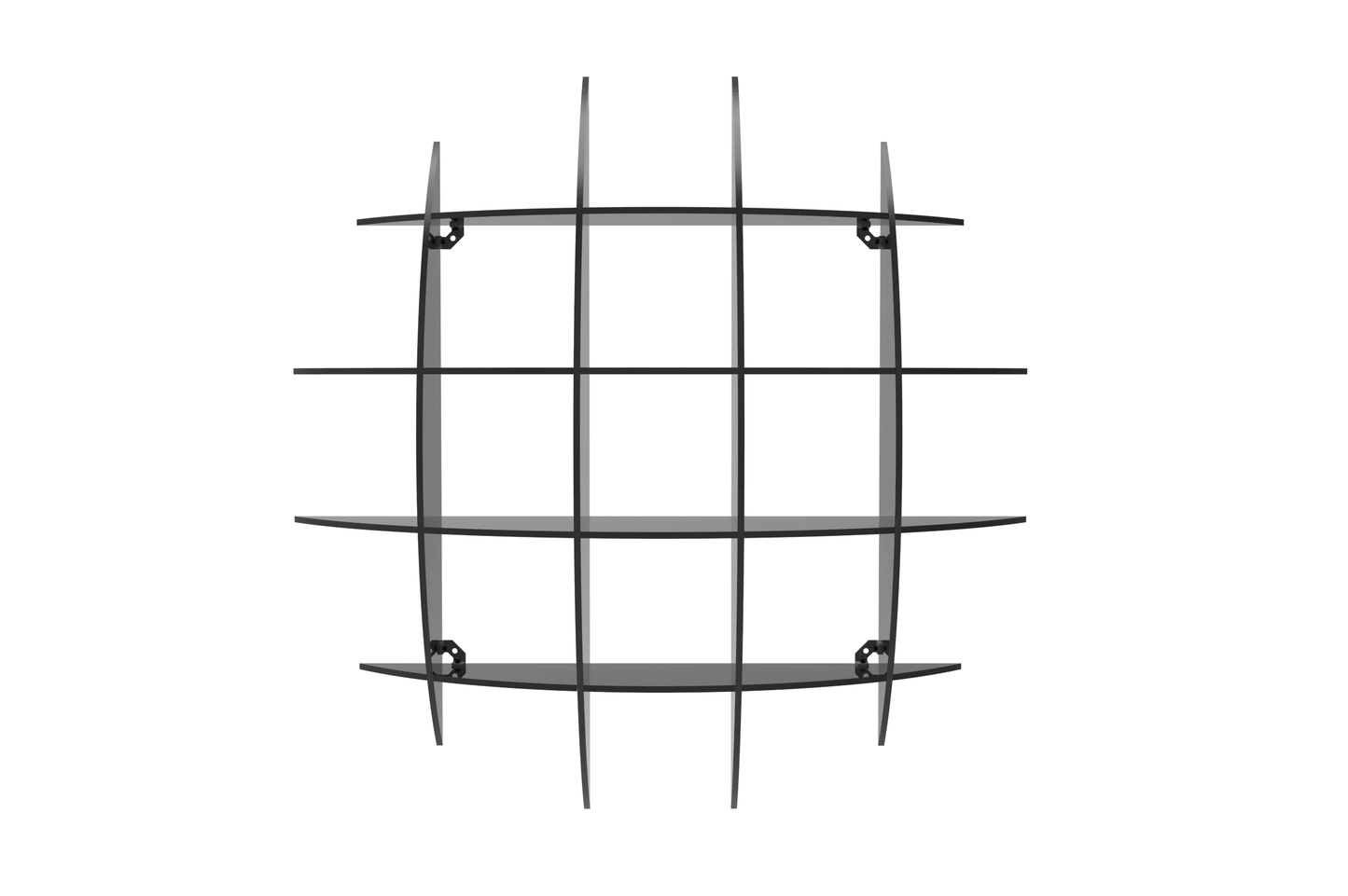Neon/Fluorescent Spherical Display Shelf - Black