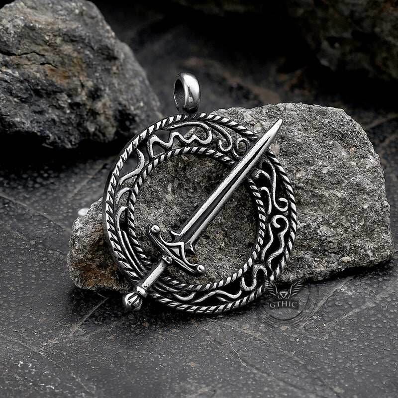 Blades Of Darkmoon Stainless Steel Pendant - Stainless Steel / Pendant Only