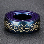 Cool Metal Fingertip Spinning D20 Dice Ring