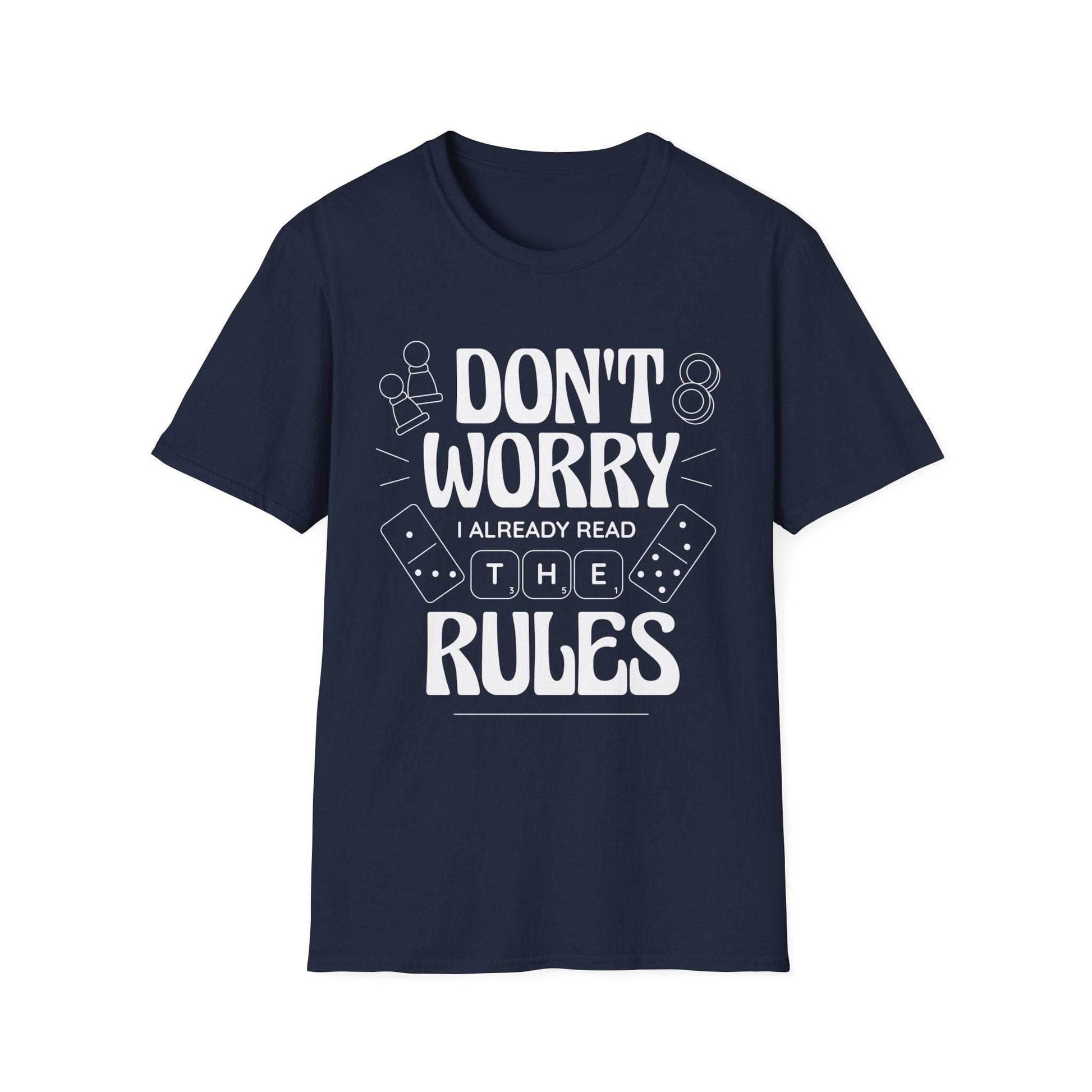 Board Games T-shirt - I Read The Rules - Navy / S