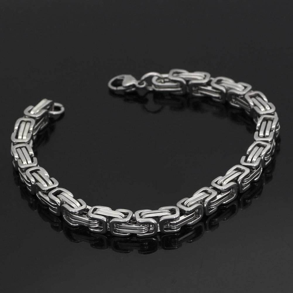 Vikings Stainless Steel Snake Chain Bracelet - 19CM | 7.4 Inches