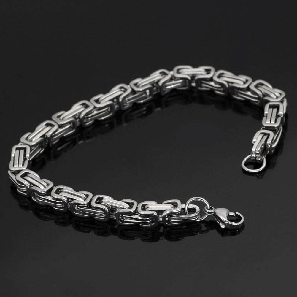 Vikings Stainless Steel Snake Chain Bracelet - 19CM | 7.4 Inches