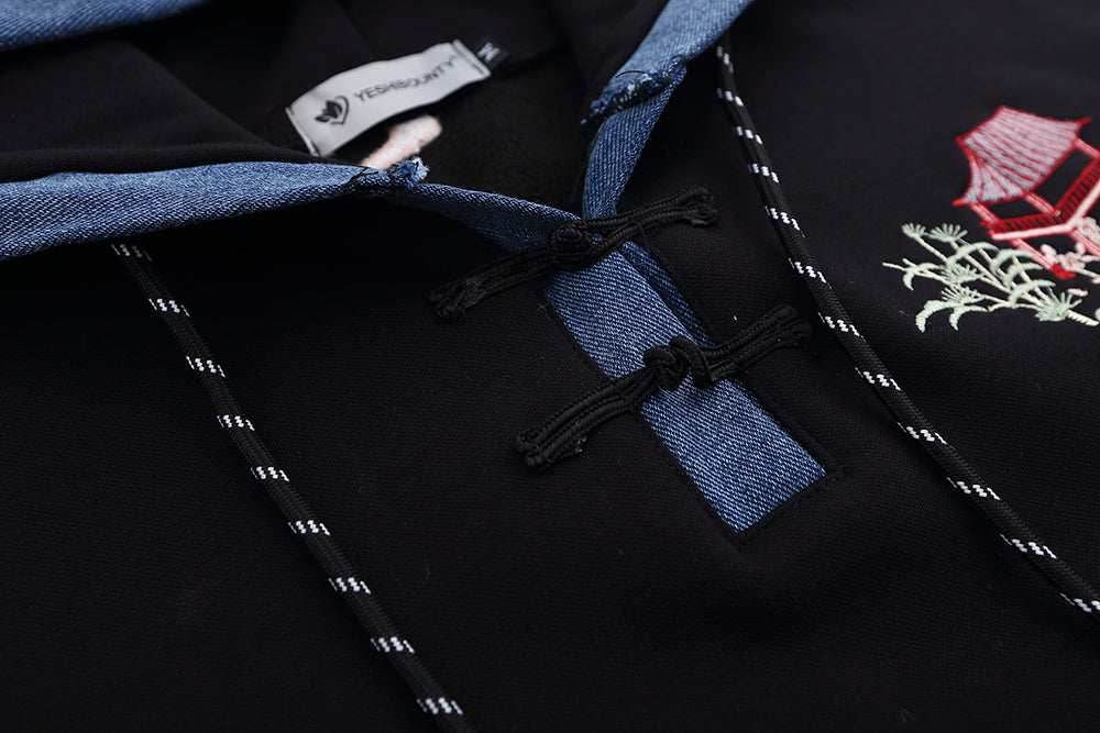 YE731 Fellowship Embroidery Hoodie - Black / S
