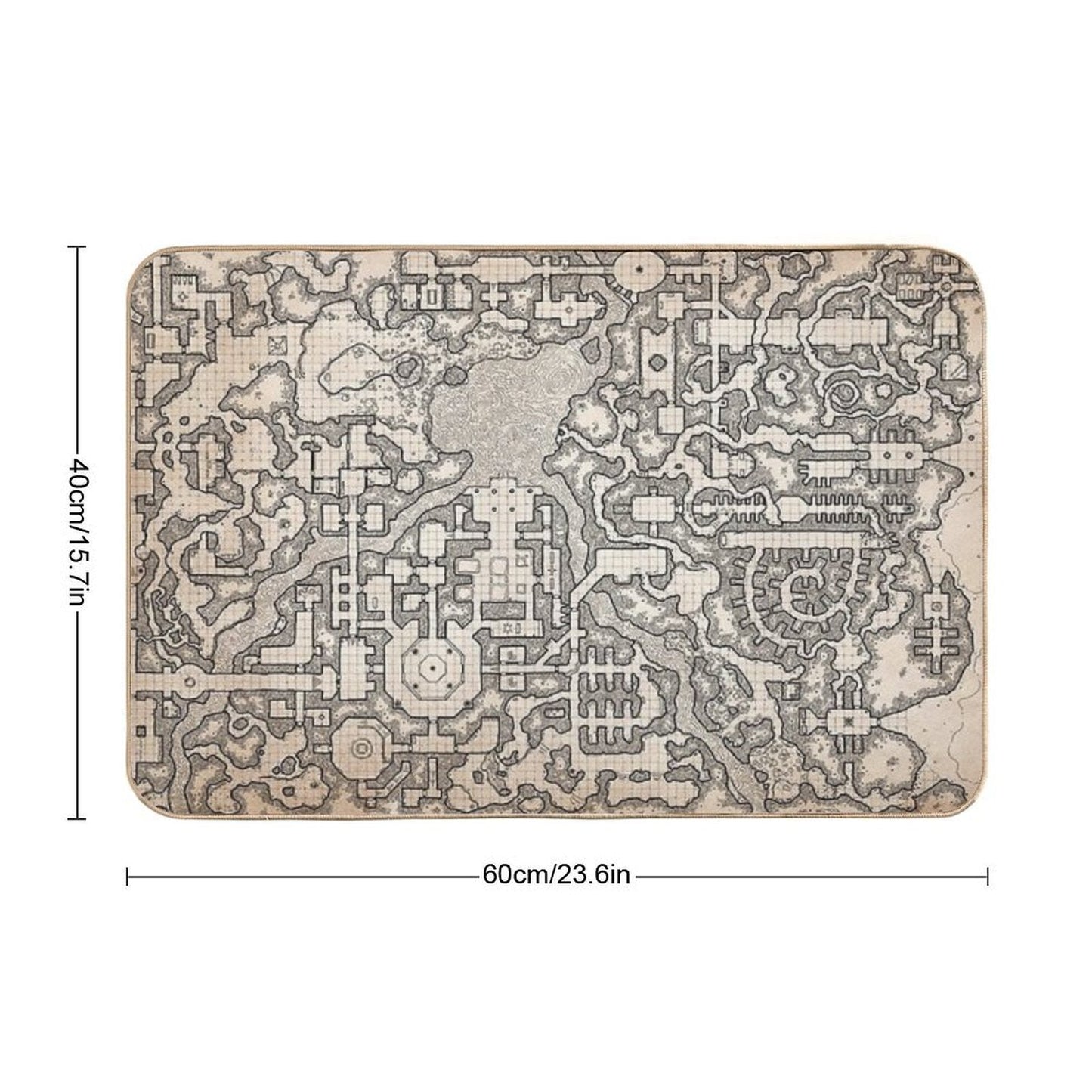 The Winter Tombs - A Massive Dungeon Complex by Dyson Logos  Fade-Resistant Bath Mat