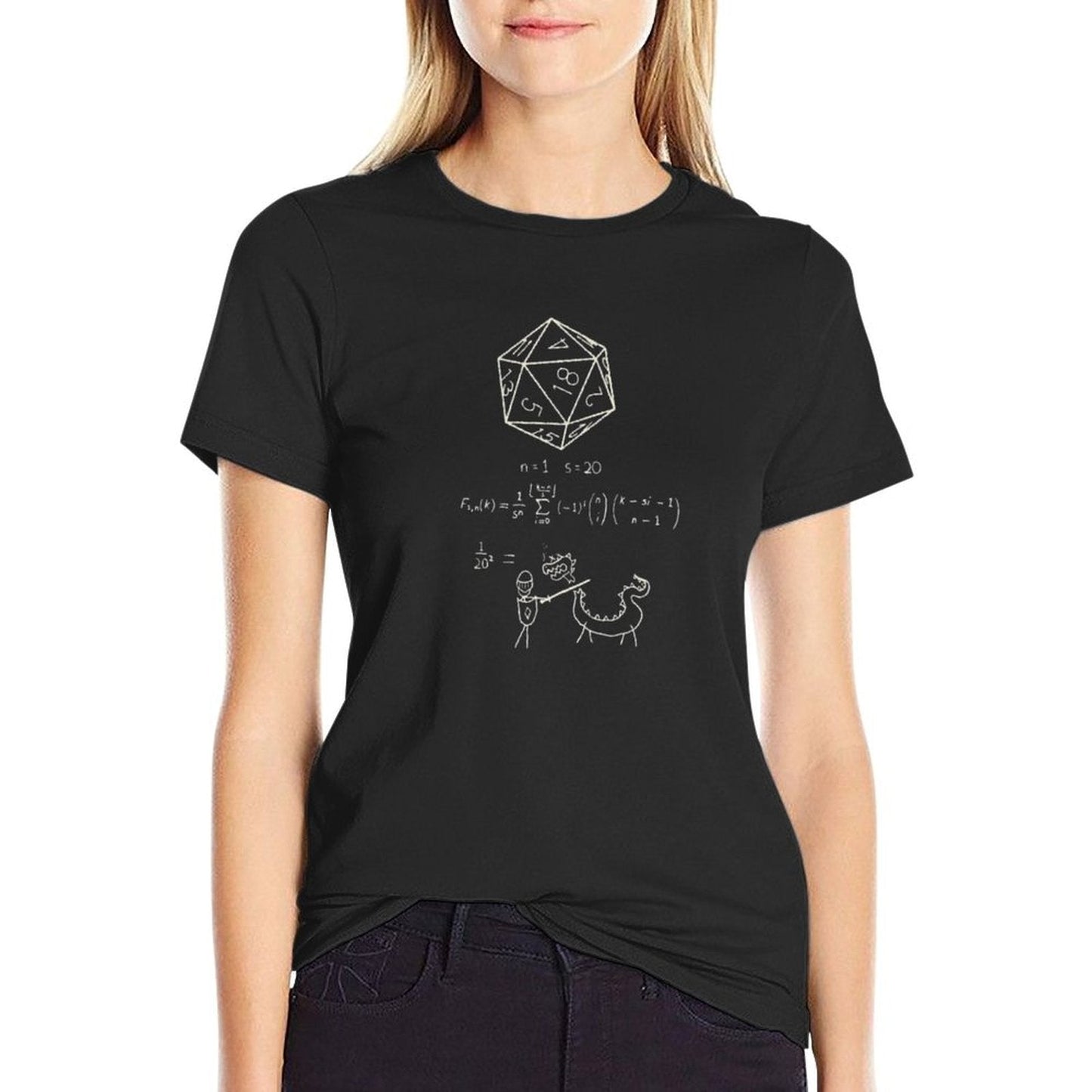 The Science of 20 Sided Dice.  Fade-proof Color T-Shirt