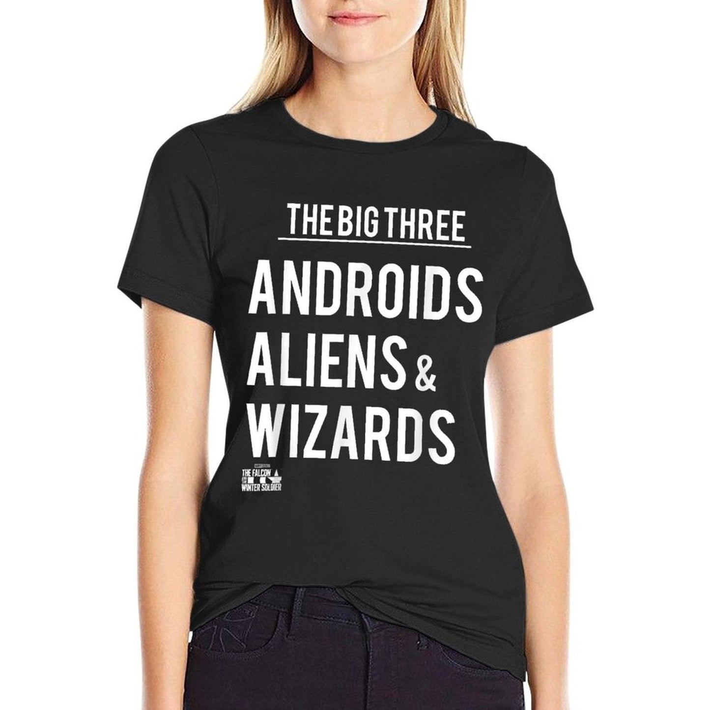Marvel Falcon Winter Soldier Big 3 Androids Aliens  Wizards  Trendy Pattern T-Shirt