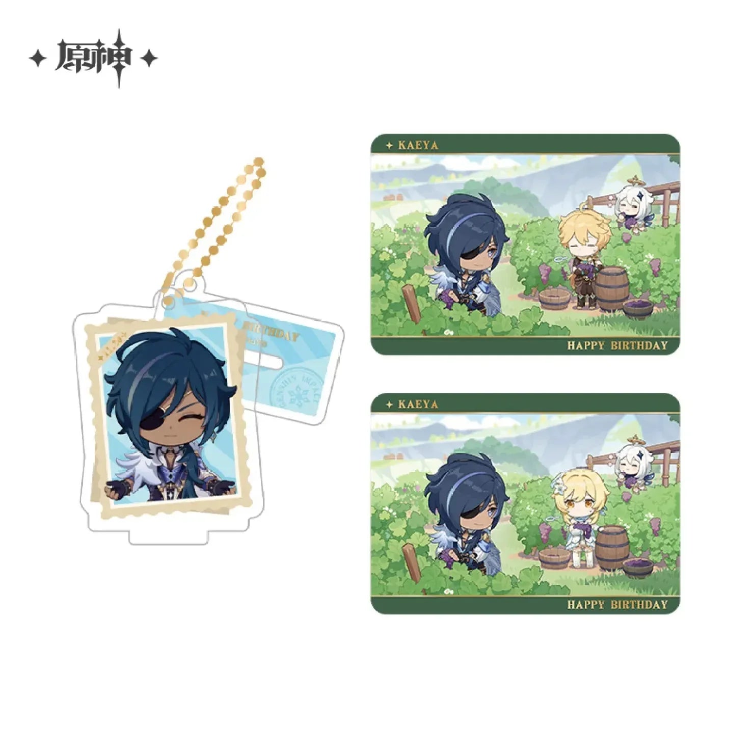 Capturing the Good Times Series Stand Keychain& Collection Card Genshin Impact