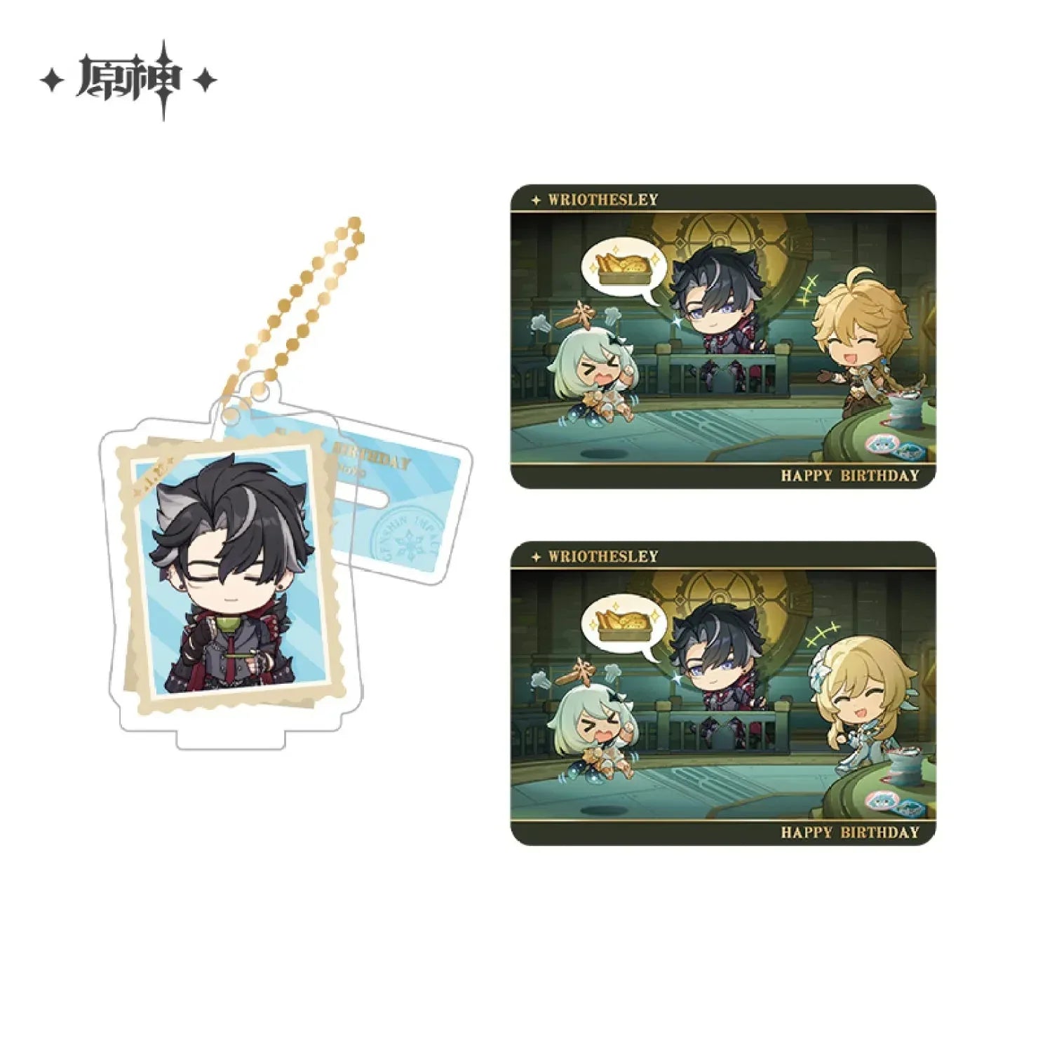 Capturing the Good Times Series Stand Keychain& Collection Card Genshin Impact