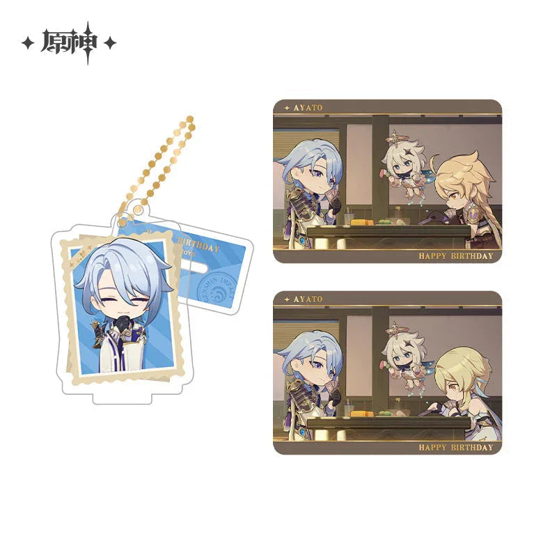 Capturing the Good Times Series Stand Keychain& Collection Card Genshin Impact