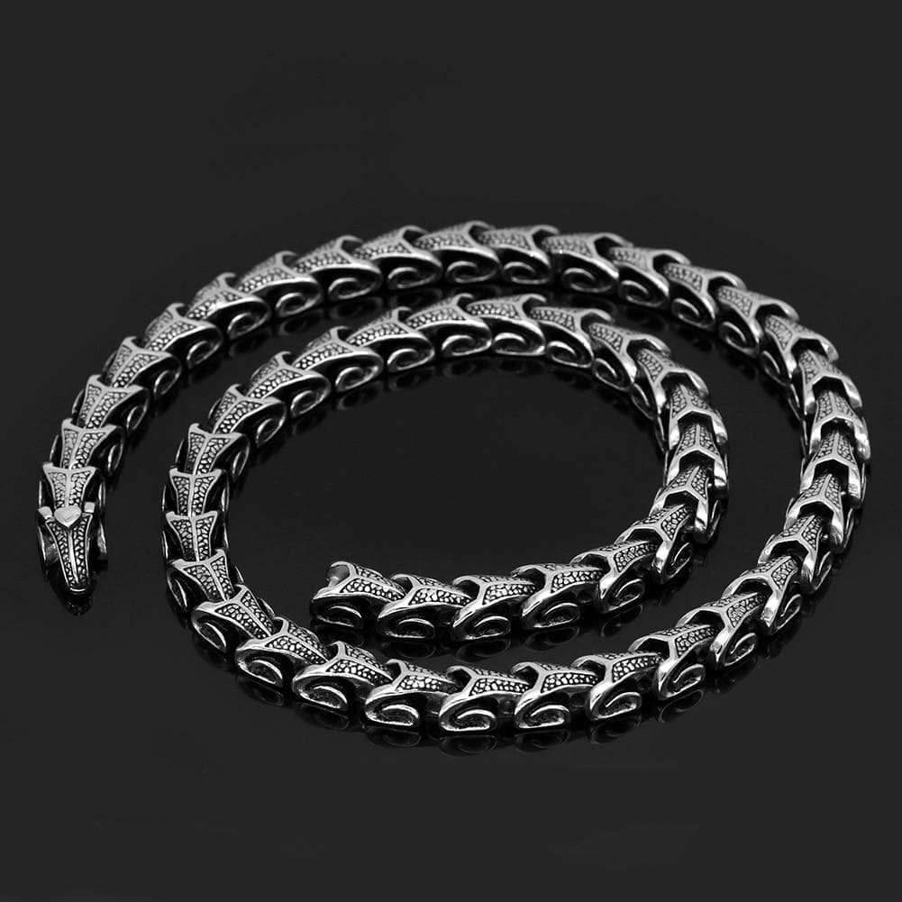 Viking Stainless Steel Jörmungandr Chain - 