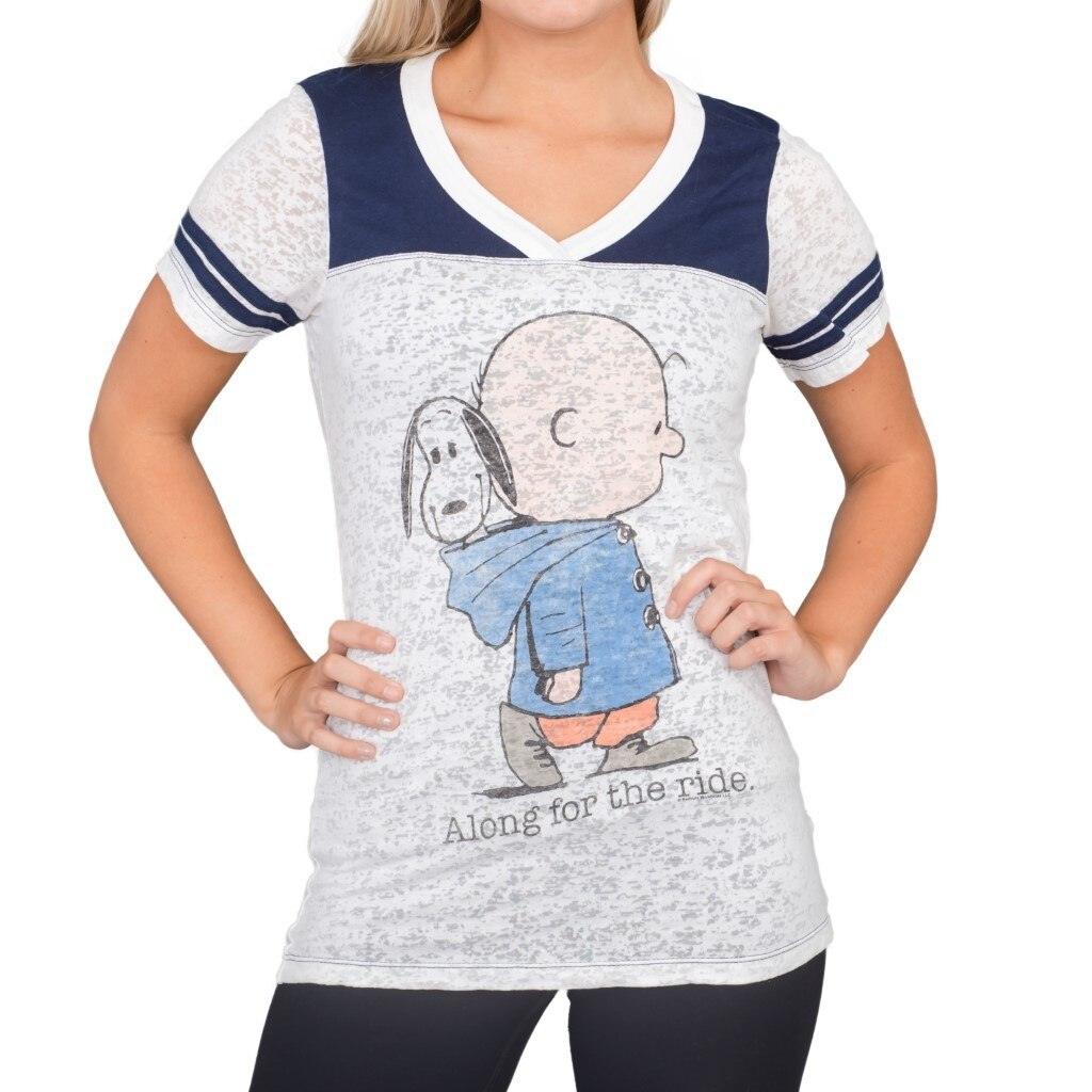 Charlie Brown and Snoopy Along for the Ride T-shirt