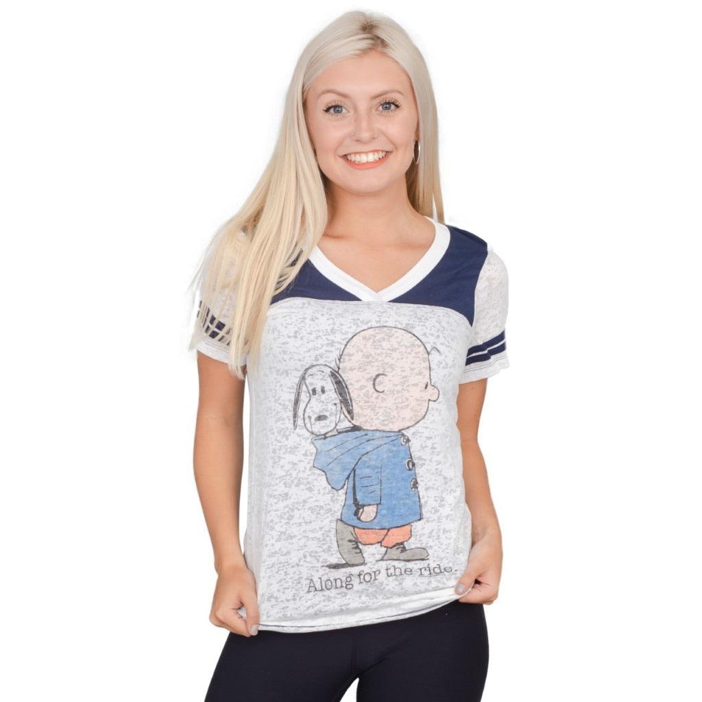 Charlie Brown and Snoopy Along for the Ride T-shirt