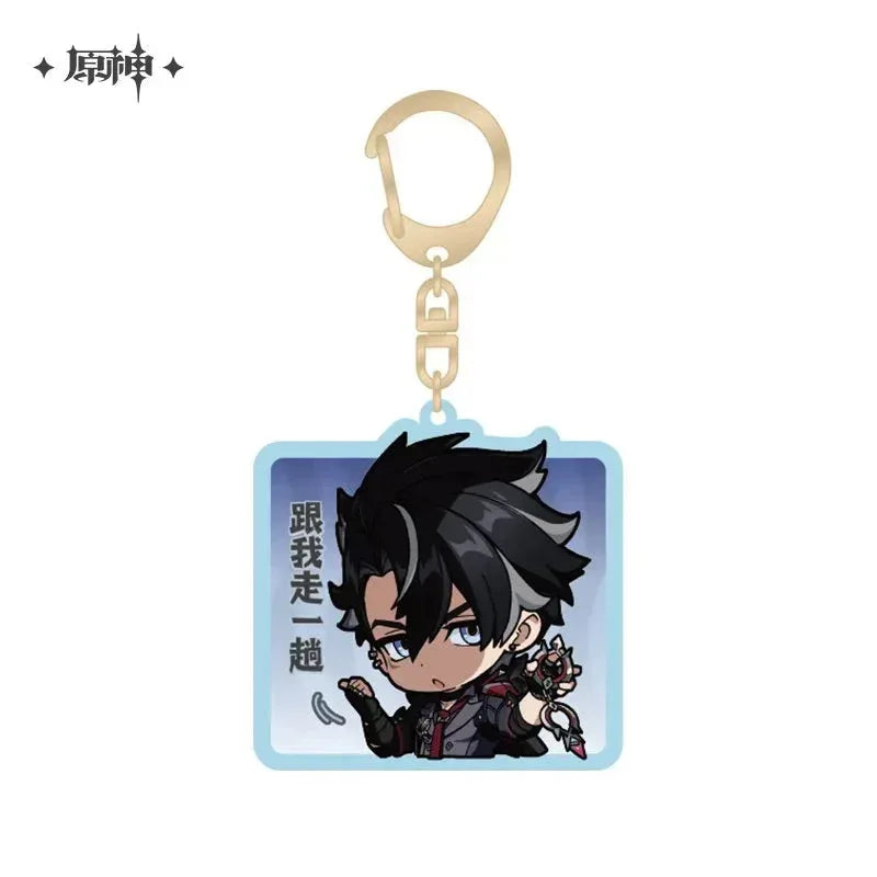 Chibi Emojis Series Acrylic Keychain Court of Fontaine Genshin Impact