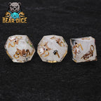 Chihuahua Resin D10 Die + Gold Numerals (Ten-Sided Die)