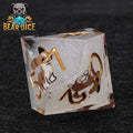 Chihuahua Resin D10 Die + Gold Numerals (Ten-Sided Die)