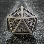 Classic Polyhedron Vintage Dragon Scale Metal DND Dice Set
