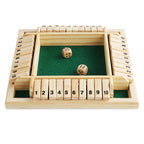 Close the Box Dice Game - Wooden Party Strategy Board Game