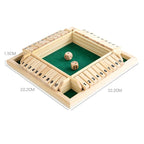 Close the Box Dice Game - Wooden Party Strategy Board Game