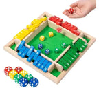 Close the Box Dice Game - Wooden Party Strategy Board Game