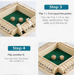 Close the Box Dice Game - Wooden Party Strategy Board Game