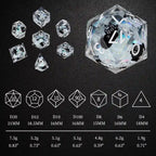 Cool dice sets: 7 gold font polyhedron dnd black cat resin dice