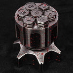 Cool Rocket Launcher Dice Box + Unique Metal Polyhedron DND Bullet Dice Set